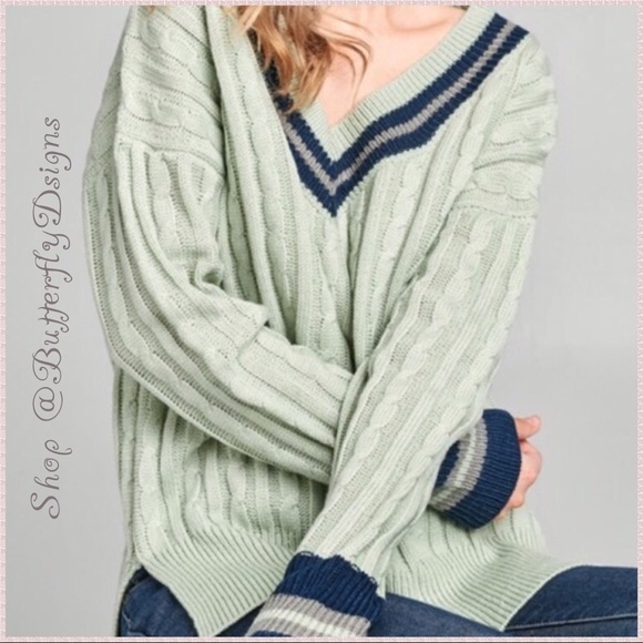 COZY SWEATER ODDI Sage Cable Knit Oversized - Picture 5 of 9